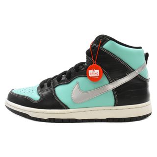 ナイキ(NIKE)のNIKE SB ナイキエスビー ×DIAMOND SUPPLY DUNK HIGH PREMIUM SB TIFFANY ダイヤモンドサプライ ダンク ハイカットスニーカー ティファニー ブルー/ブラック US9.5 653599-400(スニーカー)