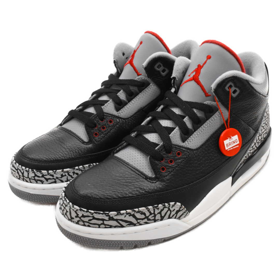 NIKE(ナイキ)のNIKE ナイキ 2011年製 AIR JORDAN 3 RETRO BLACK CEMENT エアジョーダン3 ブラックセメント ミドルカットスニーカー ブラック US10 136064-010 メンズの靴/シューズ(スニーカー)の商品写真