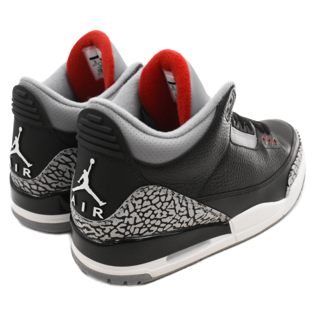 NIKE(ナイキ)のNIKE ナイキ 2011年製 AIR JORDAN 3 RETRO BLACK CEMENT エアジョーダン3 ブラックセメント ミドルカットスニーカー ブラック US10 136064-010 メンズの靴/シューズ(スニーカー)の商品写真