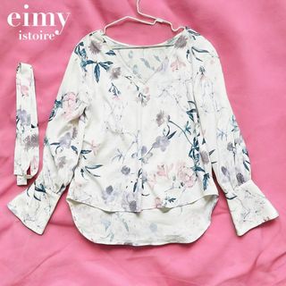 エイミーイストワール(eimy istoire)の美品 eimy istoire 長袖ブラウス ボタニカル F（フリー）サイズ(シャツ/ブラウス(長袖/七分))