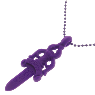 クロムハーツ(Chrome Hearts)のCHROME HEARTS クロムハーツ PENDANT DAGGER ダガーペンダント ラバーネックレス パープル 【国内レシート付き】(ネックレス)