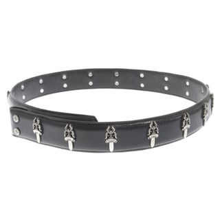 Chrome Hearts - CHROME HEARTS クロムハーツ STRAP No5 DGGR/#5ダガーローデット レザーベルト ブラック/シルバー 34