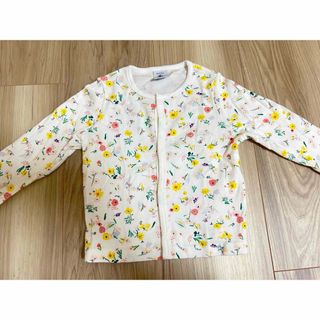 プチバトー(PETIT BATEAU)のプチバトー 花柄 カーディガン 12m 74cm(カーディガン/ボレロ)