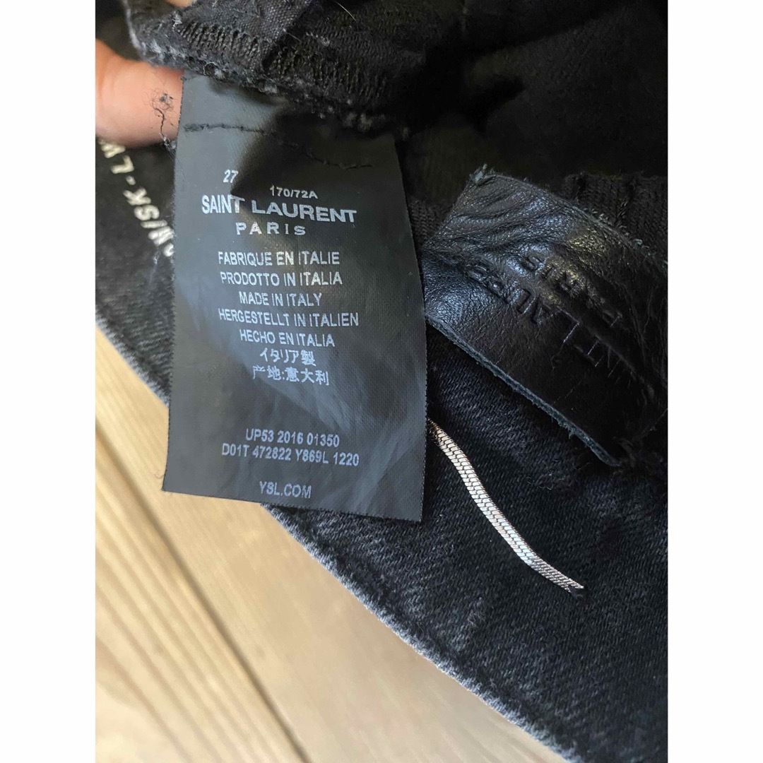 SAINT LAURENT - サンローラン デニム 黒デニム スキニーパンツ SAINT LAURENT - サンローラン デニム 黒デニム スキニーパンツ