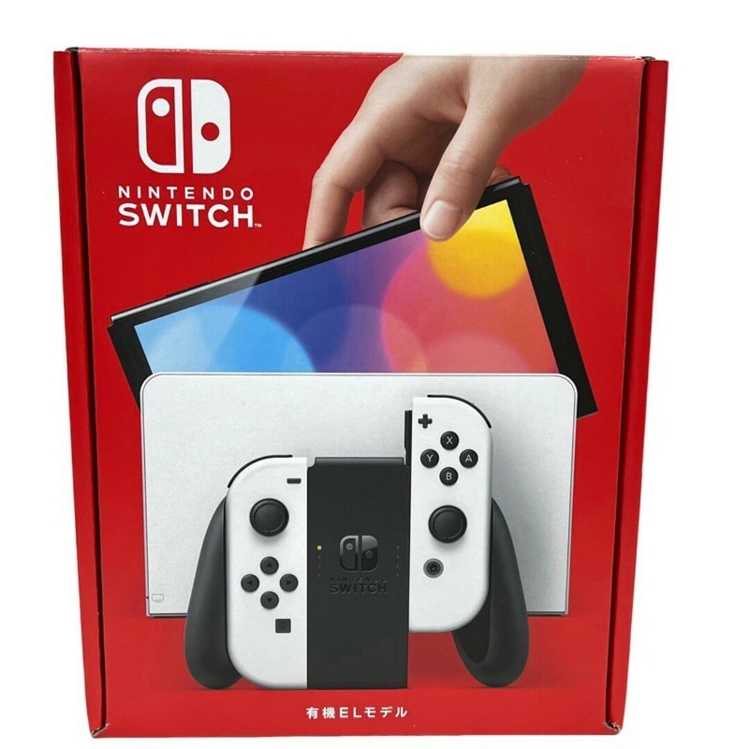 任天堂(ニンテンドウ)の任天堂 スイッチ Nintendo Switch 有機ELモデル ホワイト 家庭用ゲーム機 HEG-S-KAAAA 付属品完備 【美品】 12403R11 エンタメ/ホビーのゲームソフト/ゲーム機本体(家庭用ゲーム機本体)の商品写真