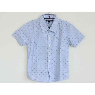 †トミーヒルフィガー/TOMMY HILFIGER† 110cm 半袖シャツ 白×青【中古】子供服 キッズ kids 男の子  夏 326032 tops