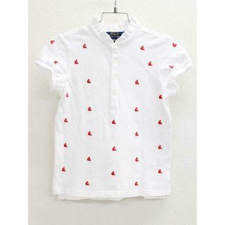 ラルフローレン(Ralph Lauren)の◇ラルフローレン/Ralph Lauren◇120cm 半袖ポロシャツ 白×赤【中古】子供服 キッズ kids 女の子 夏 926032 tops(その他)