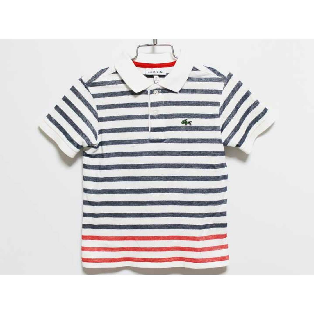 LACOSTE(ラコステ)の‡ラコステ/LACOSTE‡104cm 半袖ポロシャツ 白×紺【中古】子供服 キッズ kids 男の子 夏 206032 tops キッズ/ベビー/マタニティのベビー服(~85cm)(その他)の商品写真