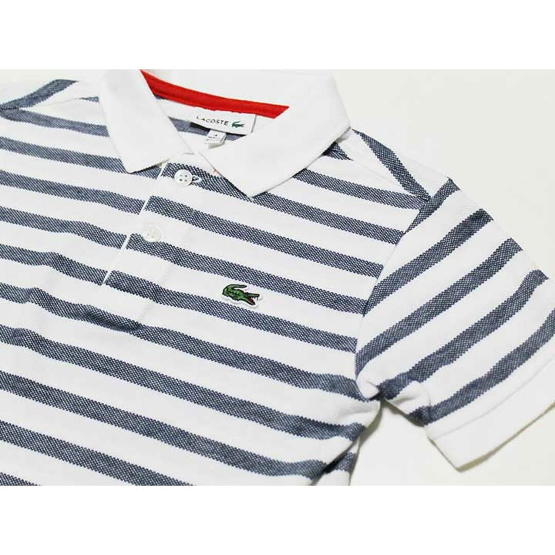 LACOSTE(ラコステ)の‡ラコステ/LACOSTE‡104cm 半袖ポロシャツ 白×紺【中古】子供服 キッズ kids 男の子 夏 206032 tops キッズ/ベビー/マタニティのベビー服(~85cm)(その他)の商品写真