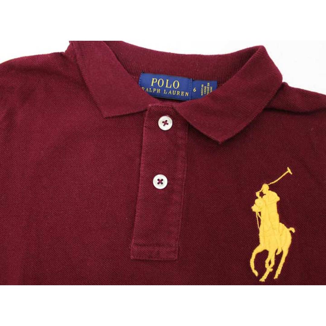 Ralph Lauren(ラルフローレン)の▽ラルフローレン/Ralph Lauren▽120cm 半袖ポロシャツ ワインレッド【中古】子供服 キッズ kids 男の子 夏 616032 tops キッズ/ベビー/マタニティのベビー服(~85cm)(その他)の商品写真