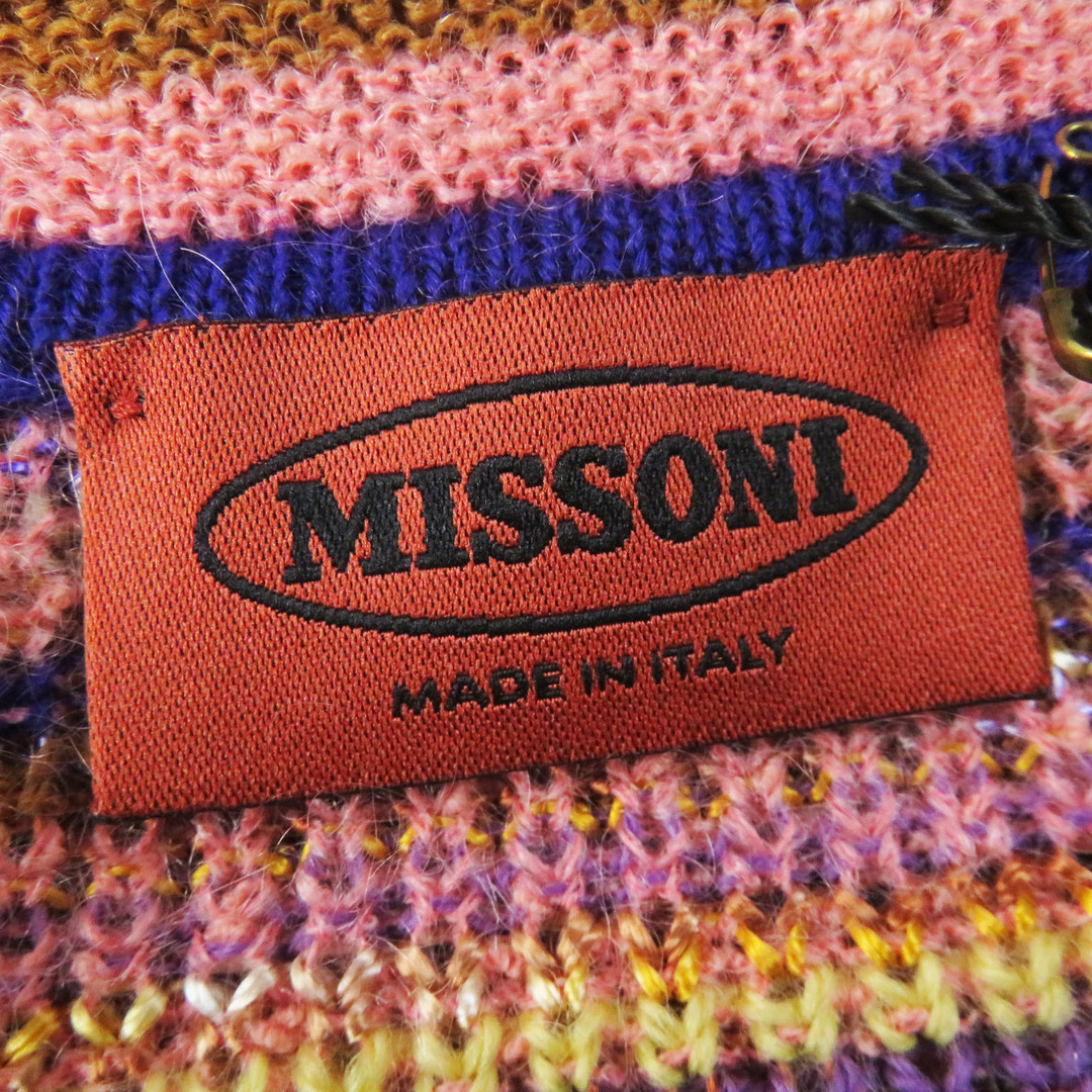 MISSONI(ミッソーニ)の未使用品 Missoni ミッソーニ モヘア混 ミックスニット 大きめサイズ カーディガン マルチ 44 イタリア製 正規品 レディース レディースのトップス(カーディガン)の商品写真