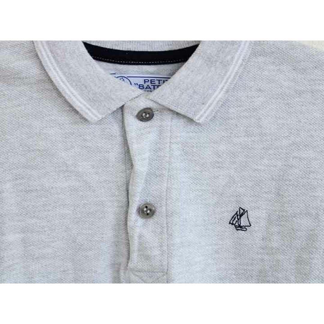 PETIT BATEAU(プチバトー)の†プチバトー/PETIT BATEAU† 102cm 半袖ポロシャツ グレー【中古】子供服 キッズ kids 男の子  夏 326032 tops キッズ/ベビー/マタニティのベビー服(~85cm)(その他)の商品写真