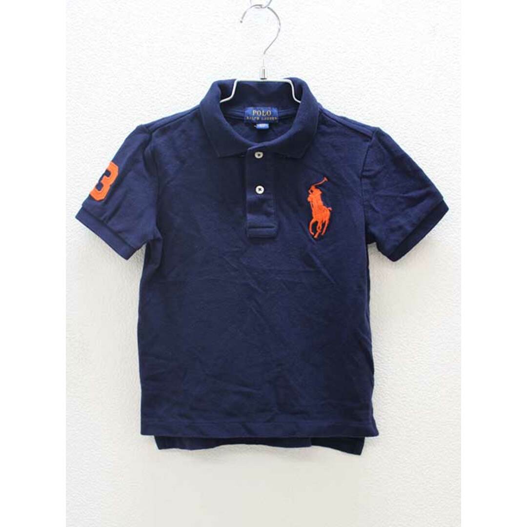 Ralph Lauren(ラルフローレン)の▽ラルフローレン/Ralph Lauren▽100cm 半袖ポロシャツ 紺×オレンジ【中古】子供服 キッズ kids 男の子 夏 625032 tops キッズ/ベビー/マタニティのベビー服(~85cm)(その他)の商品写真