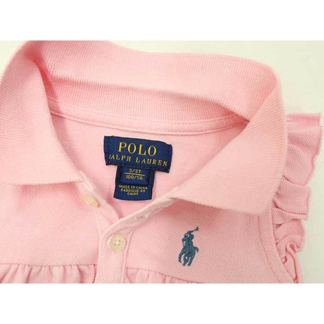 Ralph Lauren(ラルフローレン)の▽ラルフローレン/Ralph Lauren▽100cm ノースリーブポロシャツ ピンク【中古】子供服 キッズ kids 女の子 夏 507032 tops キッズ/ベビー/マタニティのベビー服(~85cm)(その他)の商品写真