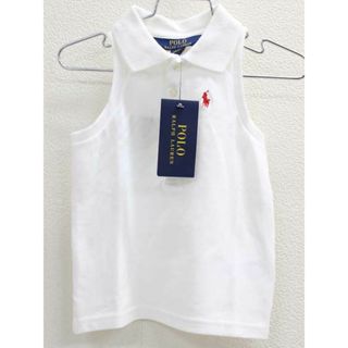 ラルフローレン(Ralph Lauren)の新品 未使用品▽ラルフローレン/Ralph Lauren▽100cm ノースリーブポロシャツ 白 子供服 キッズ kids 女の子 夏 507032 tops(その他)