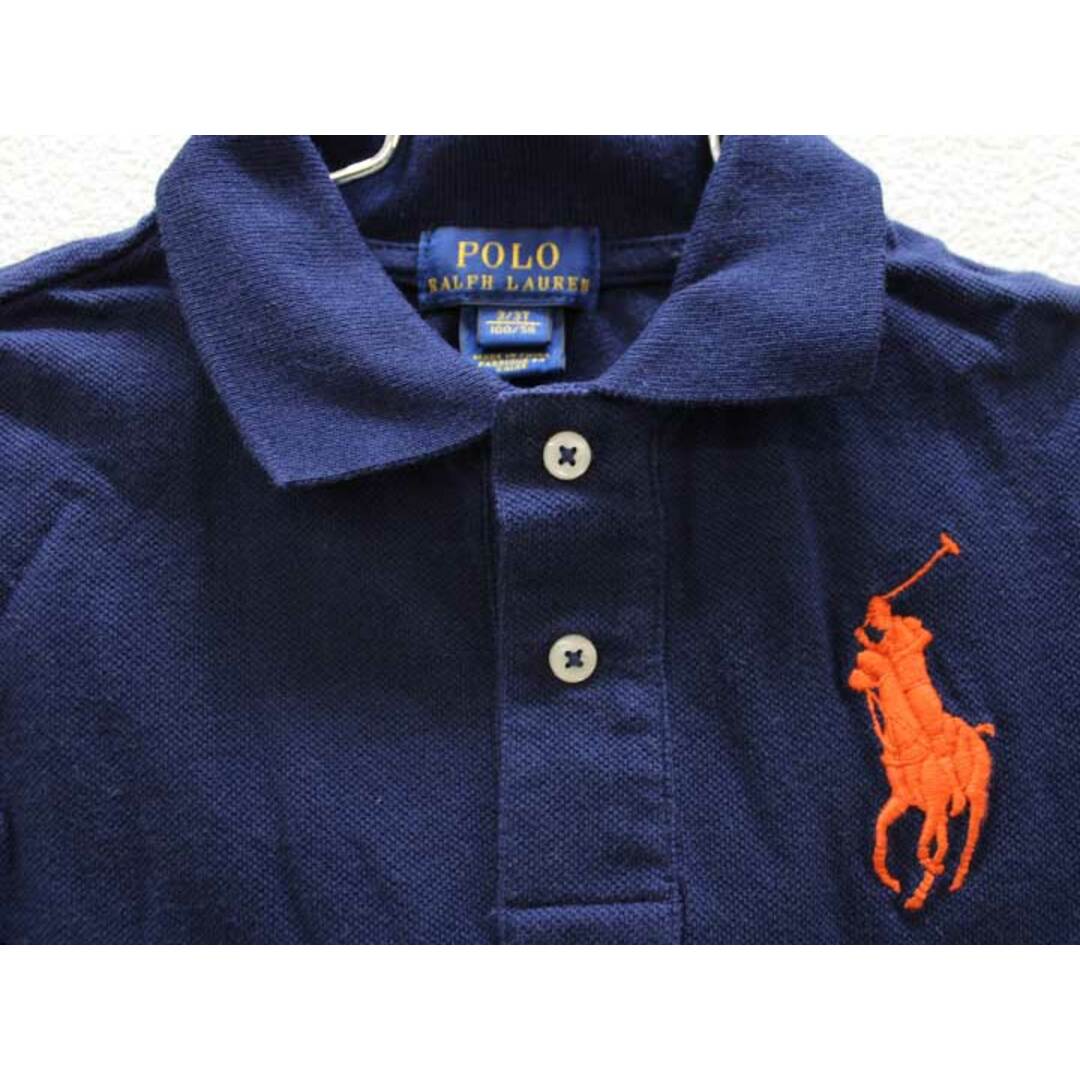 Ralph Lauren(ラルフローレン)の▽ラルフローレン/Ralph Lauren▽100cm 半袖ポロシャツ 紺×オレンジ【中古】子供服 キッズ kids 男の子 夏 625032 tops キッズ/ベビー/マタニティのベビー服(~85cm)(その他)の商品写真