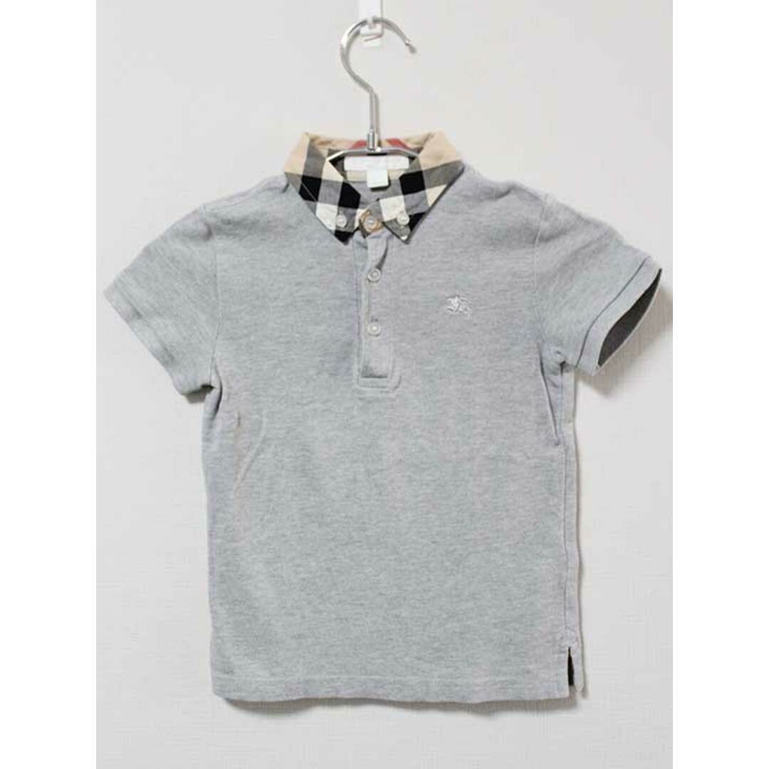 BURBERRY(バーバリー)の《バーバリー/BURBERRY》104cm 半袖ポロシャツ グレー【中古】子供服 キッズ kids 男の子 夏 124032 tops キッズ/ベビー/マタニティのベビー服(~85cm)(その他)の商品写真