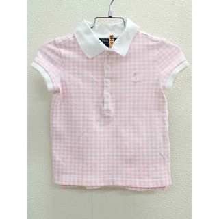 ラルフローレン(Ralph Lauren)の▽ラルフローレン/Ralph Lauren▽100cm 半袖ポロシャツ 白×ピンク【中古】子供服 キッズ kids 女の子 夏 507032 tops(その他)