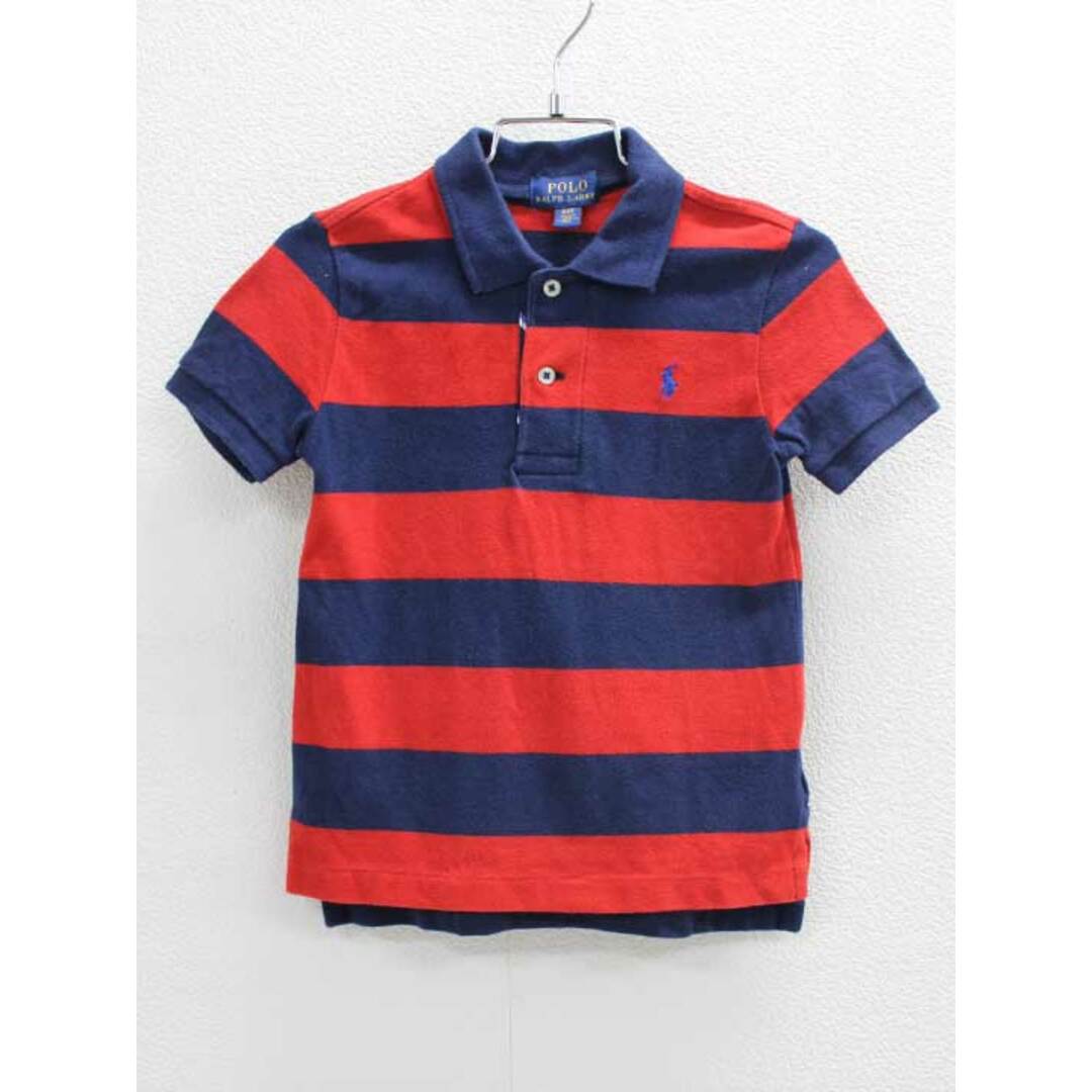 Ralph Lauren(ラルフローレン)の▽ラルフローレン/Ralph Lauren▽100cm 半袖ポロシャツ 赤×紺【中古】子供服 キッズ kids 男の子 夏 507032 tops キッズ/ベビー/マタニティのベビー服(~85cm)(その他)の商品写真