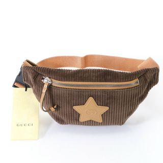 グッチ(Gucci)の新品同様 グッチ コーデュロイ インターロッキングG ウエスト バッグ ウエストポーチ ボディバッグ メンズ レディース YYM S22-9(ウエストポーチ)