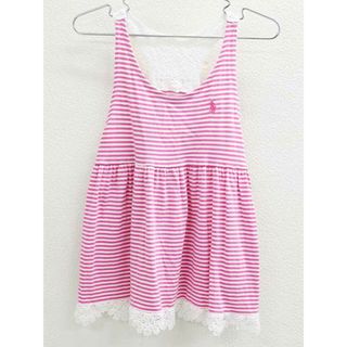 Ralph Lauren - ◇ラルフローレン/Ralph Lauren◇120cm キャミソール/ノースリーブカットソー ピンク×白【中古】子供服 キッズ kids 女の子 夏 826032 tops