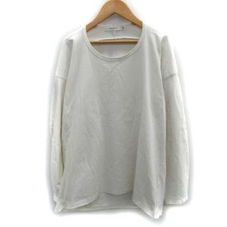 マウジー(moussy)のマウジー moussy Tシャツ カットソー 長袖 F オーバーサイズ 白(Tシャツ(長袖/七分))