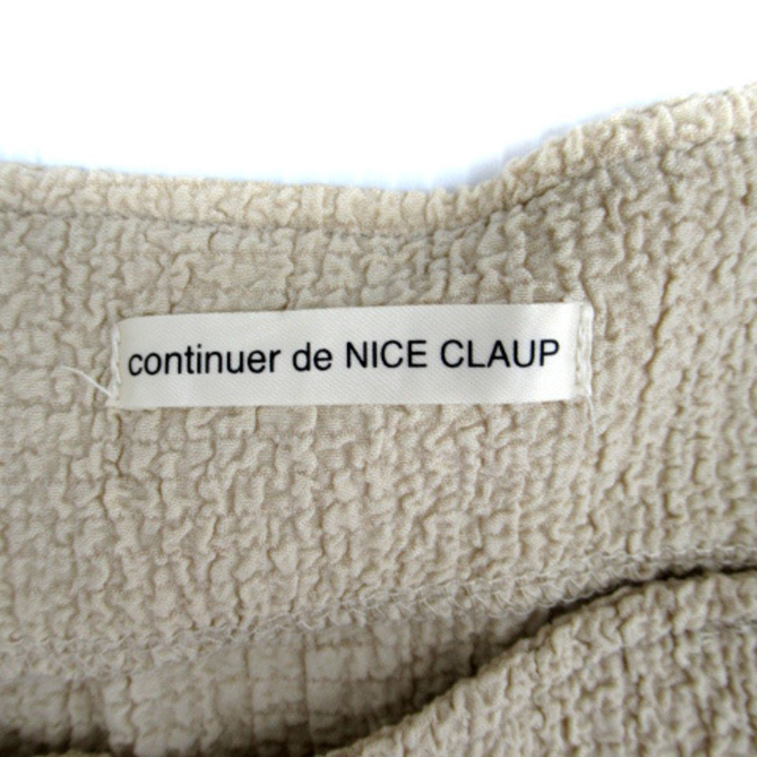 NICE CLAUP(ナイスクラップ)のナイスクラップ NICE CLAUP カットソー スクエアネック ライトベージュ レディースのトップス(カットソー(半袖/袖なし))の商品写真