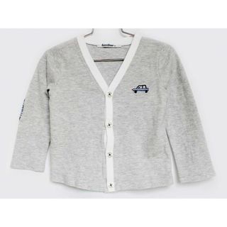 ファミリア(familiar)の【春物 新入荷!】[ファミリア/familiar]100cm カーディガン グレー【中古】子供服 キッズ kids 男の子 春秋 tops 803042(カーディガン)