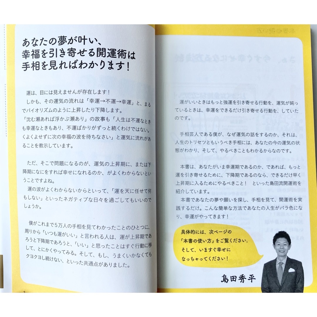 開運手相術 著者:島田秀平　◉送料無料◉ エンタメ/ホビーの本(その他)の商品写真