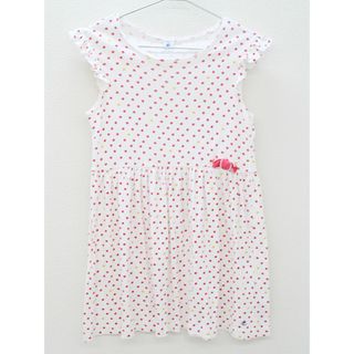 プチバトー(PETIT BATEAU)の◇プチバトー/PETIT BATEAU◇152cm ノースリーブワンピース/半袖ワンピース 白×赤【中古】子供服 キッズ kids ジュニア 女の子 夏 516032 onepi(ワンピース)