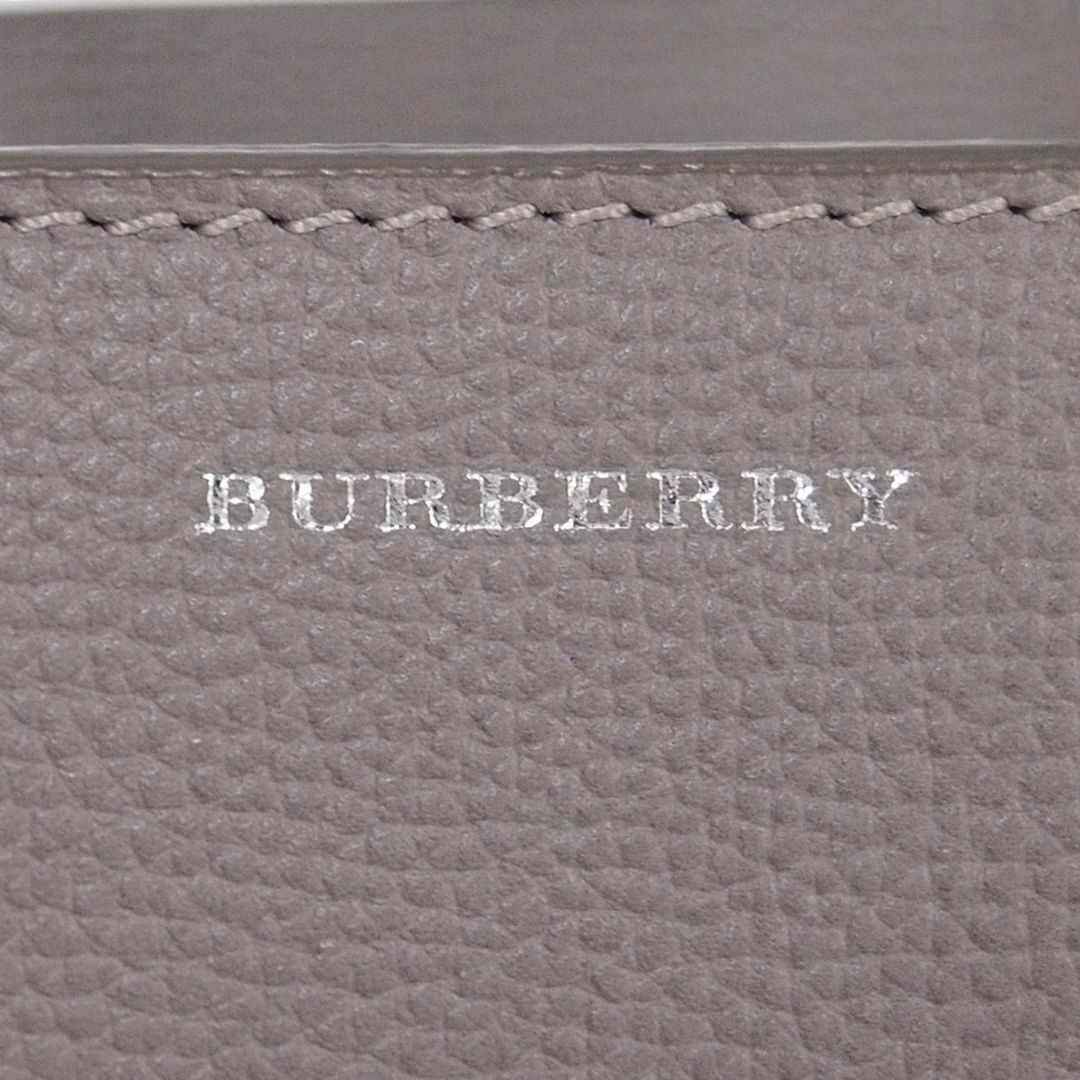 BURBERRY(バーバリー)のA12-6 BURBERRY バーバリー バナー スモール トートバッグ 2way グレー系 レザー ハンドバッグ ショルダーバッグ チェック レディース  レディースのバッグ(ショルダーバッグ)の商品写真