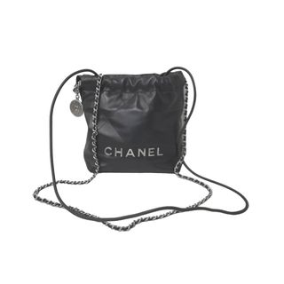 シャネル(CHANEL)の新品同様品 CHANEL シャネル 22ミニ チェーンショルダーバッグ AS3980 ランダム カーフスキン モカ ブラウン シルバー 中古 61399(ハンドバッグ)