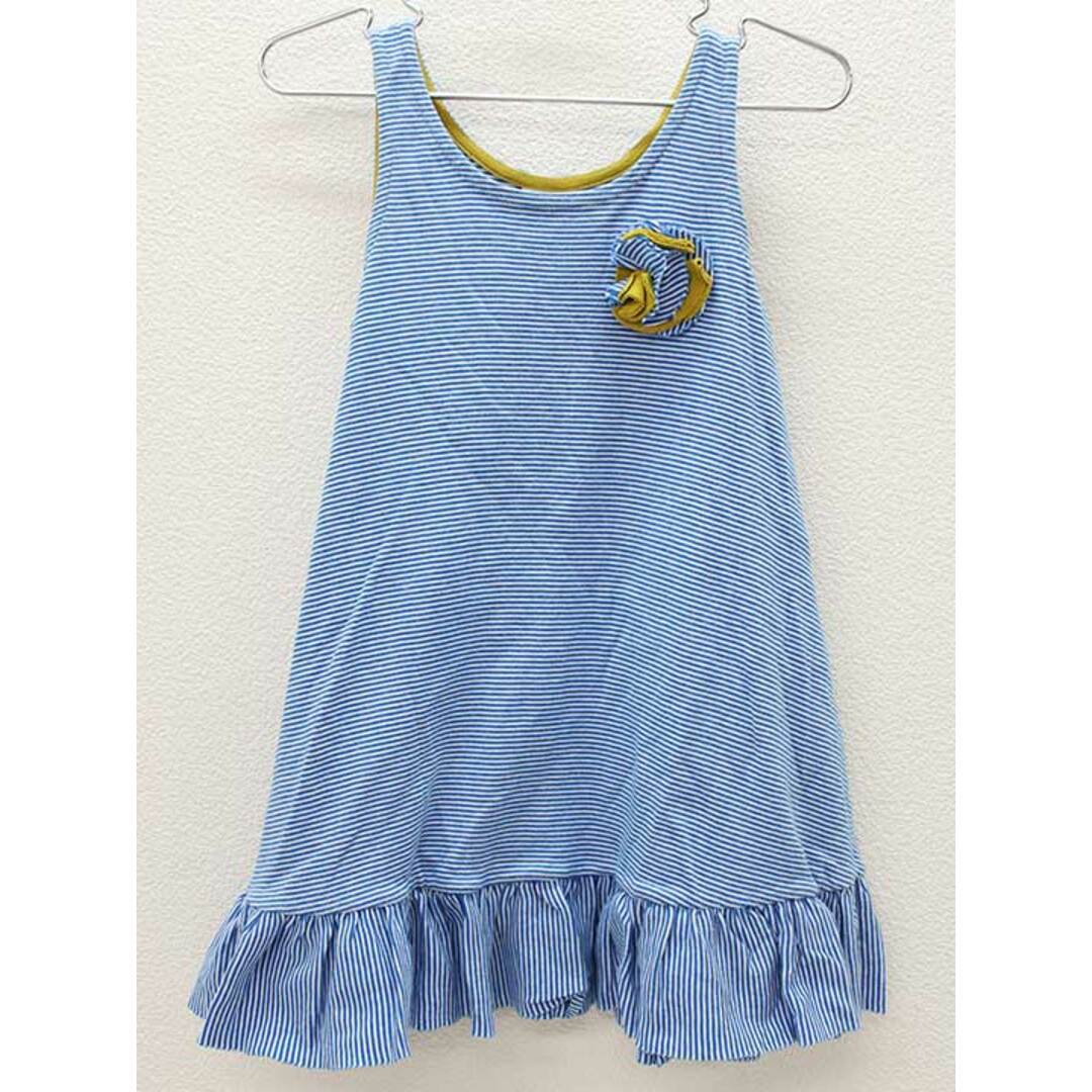 PETIT BATEAU(プチバトー)の□プチバトー/PETIT BATEAU□110cm ノースリーブワンピース 青×白【中古】子供服 キッズ kids 女の子 夏 126022 onepi キッズ/ベビー/マタニティのキッズ服女の子用(90cm~)(ワンピース)の商品写真