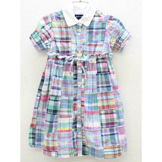 ラルフローレン(Ralph Lauren)の▽ラルフローレン/Ralph Lauren▽100cm 半袖シャツワンピース マルチカラー【中古】子供服 キッズ kids 女の子 夏 017032 onepi(ワンピース)