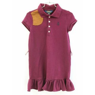 ラルフローレン(Ralph Lauren)の♪ラルフローレン/Ralph Lauren♪120cm 半袖ワンピース 赤紫×茶【中古】子供服 キッズ kids 女の子 夏 126022 onepi(ワンピース)