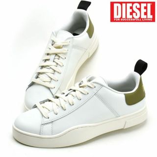 ディーゼル(DIESEL)の【WHITE/KHAKI】ディーゼル スニーカー メンズ ローカット レザー ホワイト カーキ DIESEL S-CLEVER【送料無料】(スニーカー)