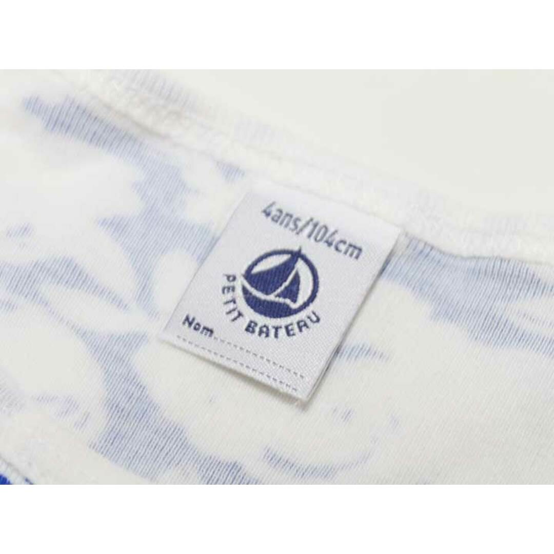 PETIT BATEAU(プチバトー)の‡プチバトー/PETIT BATEAU‡104cm 半袖ワンピース ブルー×白【中古】子供服 キッズ kids 女の子 夏 716022 onepi キッズ/ベビー/マタニティのキッズ服女の子用(90cm~)(ワンピース)の商品写真