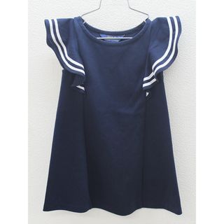 ラルフローレン(Ralph Lauren)の▲ラルフローレン/Ralph Lauren▲100cm 半袖/フリル袖ワンピース 濃紺【中古】子供服 キッズ kids 女の子 夏 426032 onepi(ワンピース)