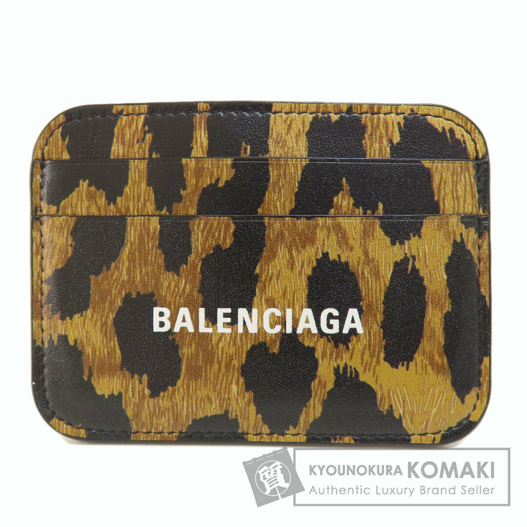 Balenciaga(バレンシアガ)のBALENCIAGA 593812 ヒョウ柄 カードケース レザー レディース レディースのファッション小物(名刺入れ/定期入れ)の商品写真