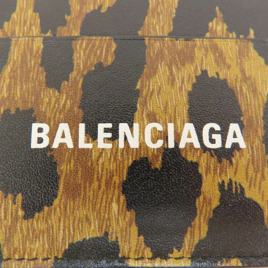 Balenciaga(バレンシアガ)のBALENCIAGA 593812 ヒョウ柄 カードケース レザー レディース レディースのファッション小物(名刺入れ/定期入れ)の商品写真