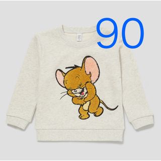 グラニフ(Design Tshirts Store graniph)のグラニフ　トムとジェリー　ラフィングジェリー　ベビースウェット　90(ニット)