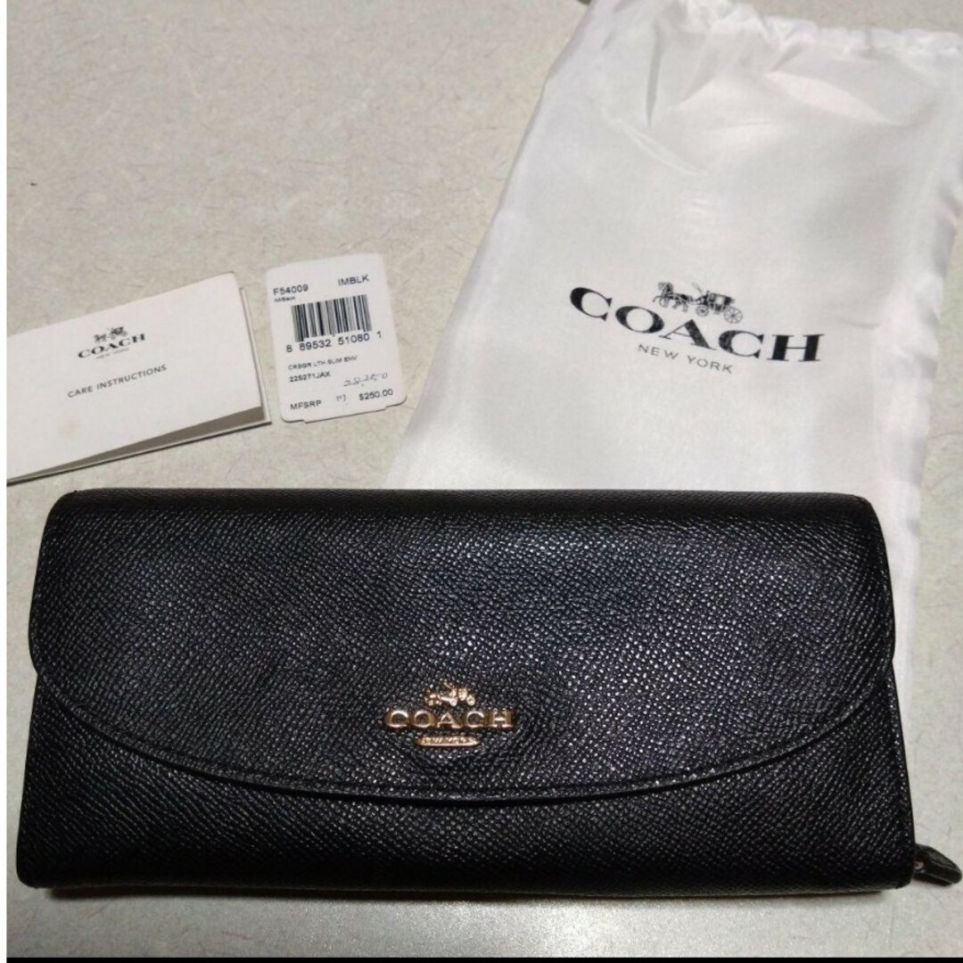 COACH(コーチ)のコーチ　COACH　レディース　メンズ　長財布　革　中古　ユーズド　財布　くろ レディースのファッション小物(財布)の商品写真