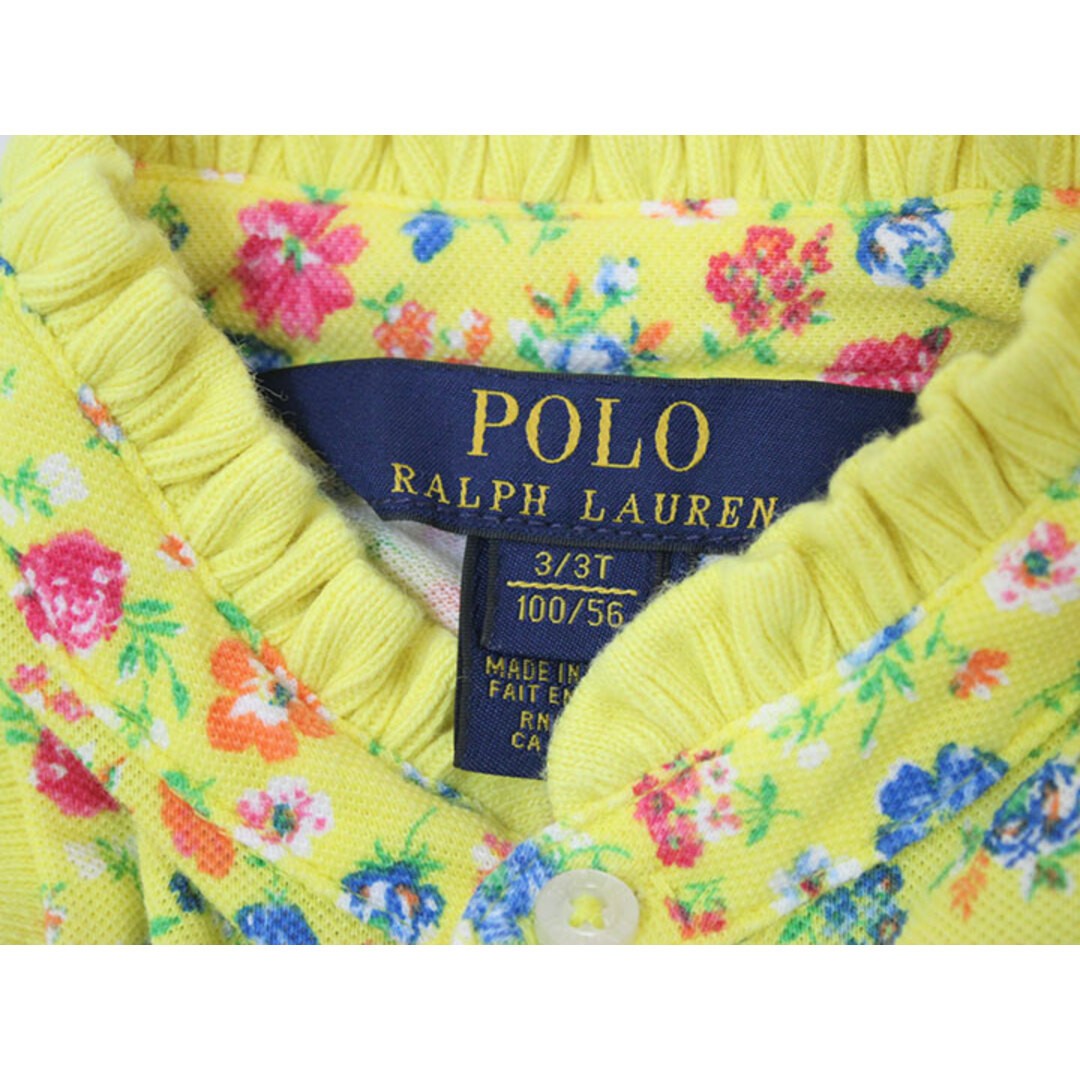 Ralph Lauren(ラルフローレン)の▲ラルフローレン/Ralph Lauren▲100cm(3) ノースリーブポロワンピース 黄系 花柄【中古】子供服 キッズ kids 女の子 夏 426032 onepi キッズ/ベビー/マタニティのキッズ服女の子用(90cm~)(ワンピース)の商品写真