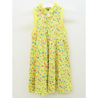 ラルフローレン(Ralph Lauren)の▲ラルフローレン/Ralph Lauren▲100cm(3) ノースリーブポロワンピース 黄系 花柄【中古】子供服 キッズ kids 女の子 夏 426032 onepi(ワンピース)