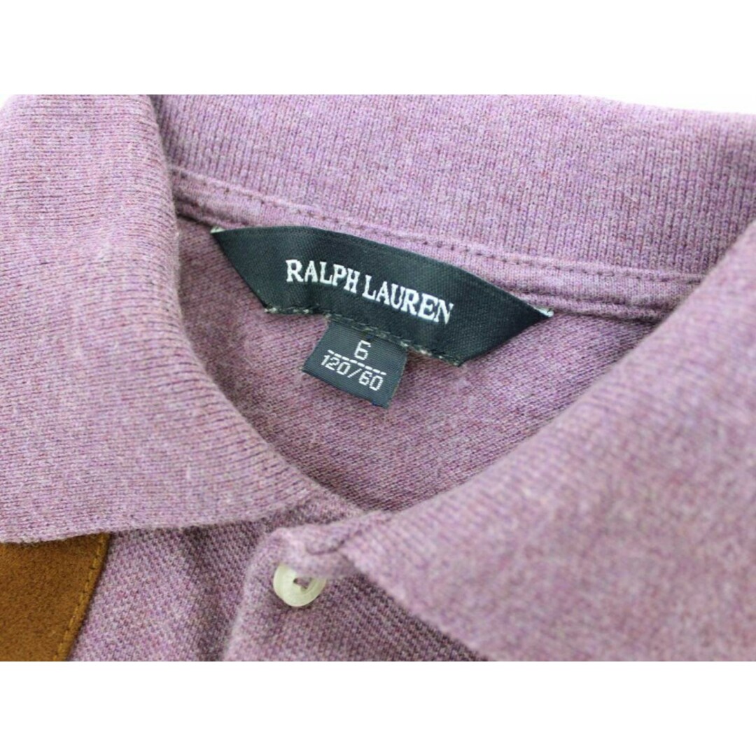 Ralph Lauren(ラルフローレン)の♪ラルフローレン/Ralph Lauren♪120cm 半袖ワンピース 紫×茶【中古】子供服 キッズ kids 女の子 夏 126022 onepi キッズ/ベビー/マタニティのキッズ服女の子用(90cm~)(ワンピース)の商品写真