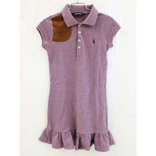 ラルフローレン(Ralph Lauren)の♪ラルフローレン/Ralph Lauren♪120cm 半袖ワンピース 紫×茶【中古】子供服 キッズ kids 女の子 夏 126022 onepi(ワンピース)