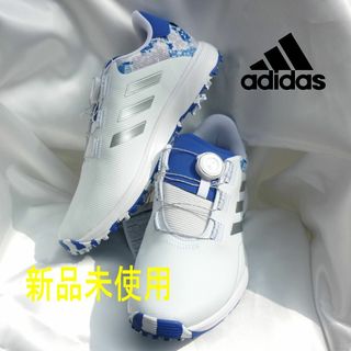 アディダス(adidas)の26.5cmアディダスゴルフシューズS2G SL ボア 23ダイヤル幅広白(シューズ)