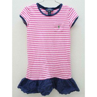 ラルフローレン(Ralph Lauren)の□ラルフローレン/Ralph Lauren□120cm 半袖ワンピース ピンク×白系【中古】子供服 キッズ kids 女の子 夏 227022 onepi(ワンピース)