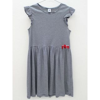 プチバトー(PETIT BATEAU)の◇プチバトー/PETIT BATEAU◇152cm 半袖ワンピース/ノースリーブワンピース 濃紺×白【中古】子供服 キッズ kids ジュニア 女の子 夏 516032 onepi(ワンピース)