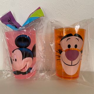 ディズニー(Disney)のディズニー　プラスチック　コップ　2点　【未使用】(キャラクターグッズ)